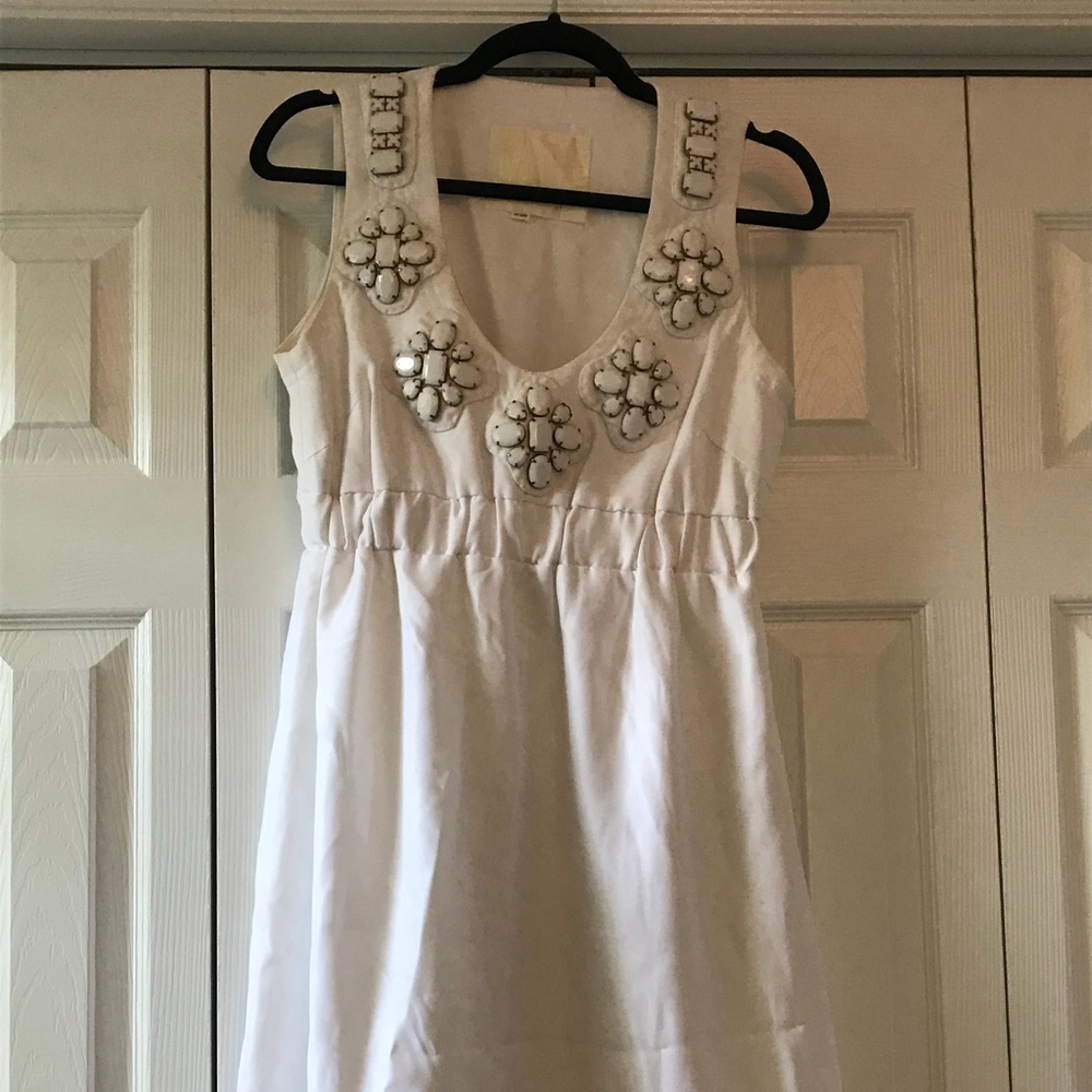 Karta Size Large White Dress with Beading